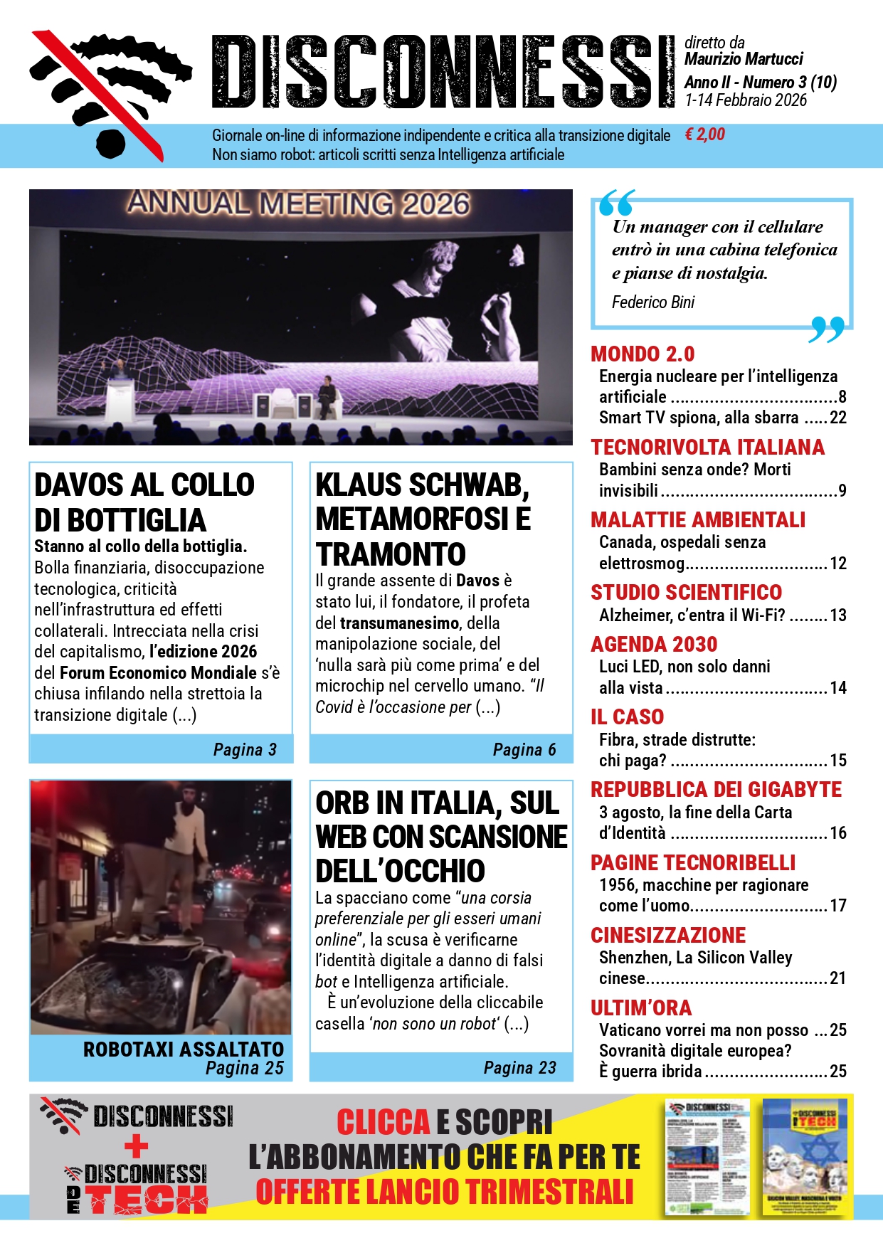 Disconnessi 1-14 Febbraio 2026